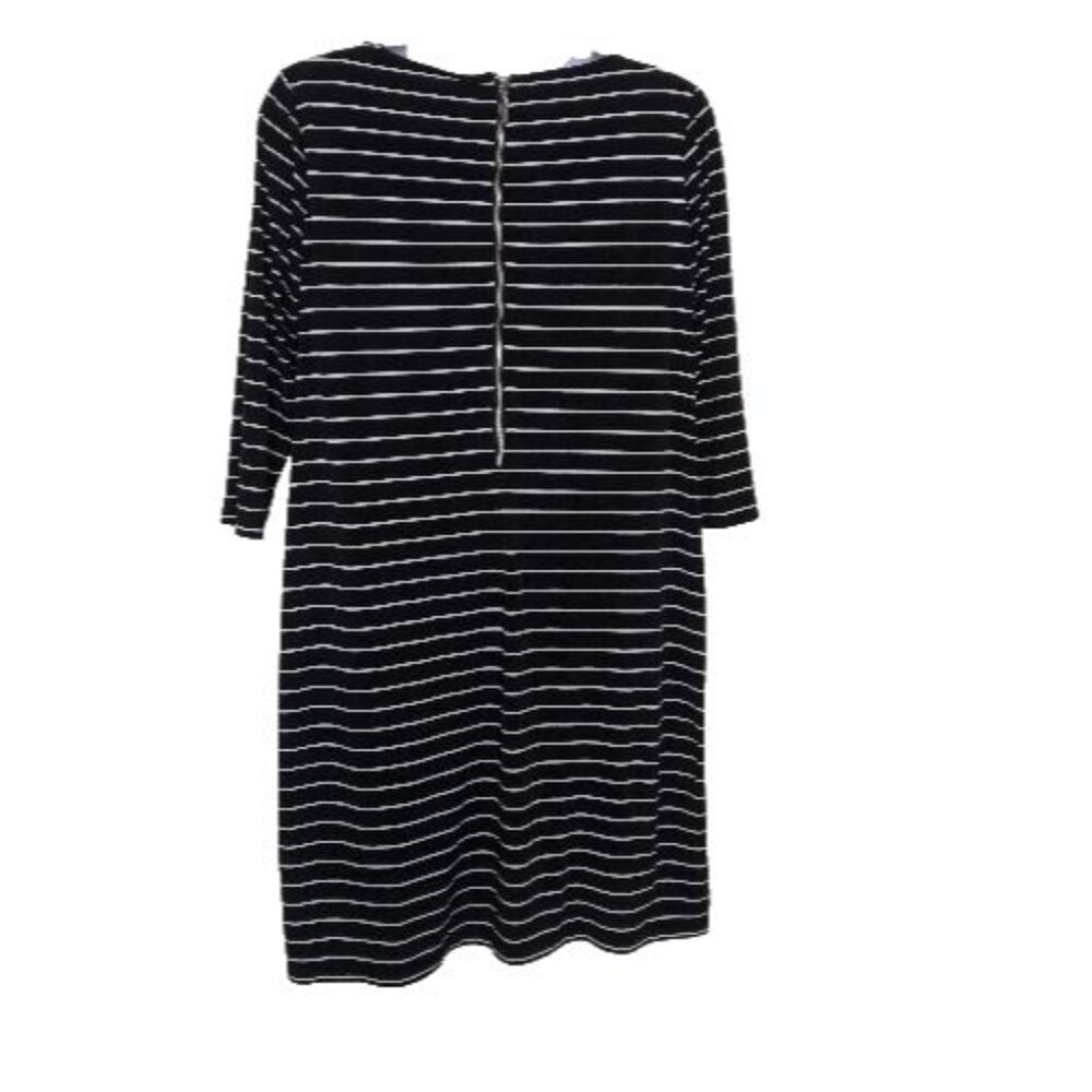 Chico's So Slimming multicolor Striped Ruched Wiggle Dress 3/4 Sleeve size 3 - Picture 7 of 7